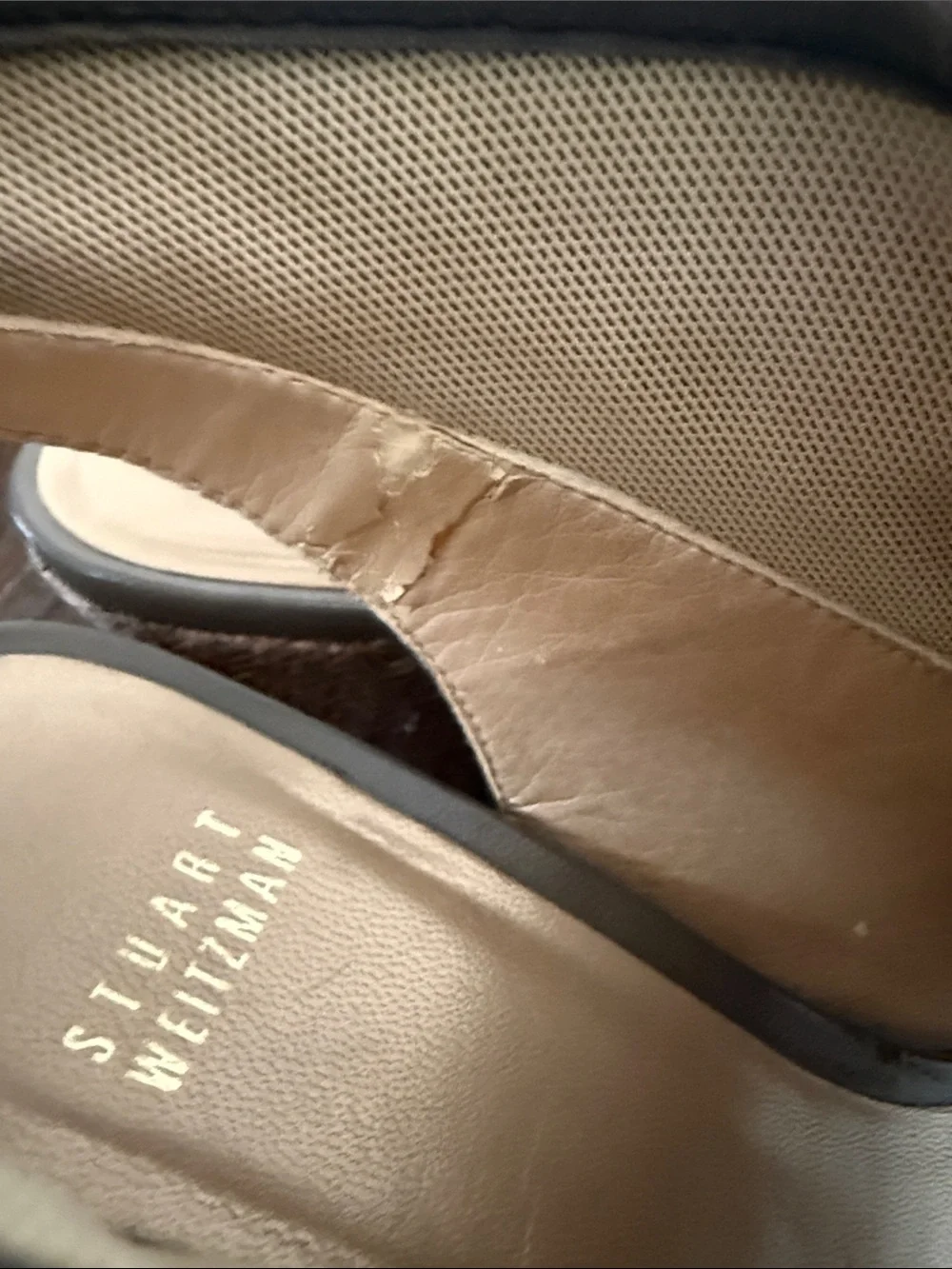 Stuart Weitzman Glover Stretch Wedge Sandals Olive Green Peep Toe Size 9.5